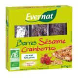 BARRES AU SESAME ET CRAMBERRIES
